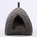 Pet personalizado de luxo casas de gato portátil cama de caverna